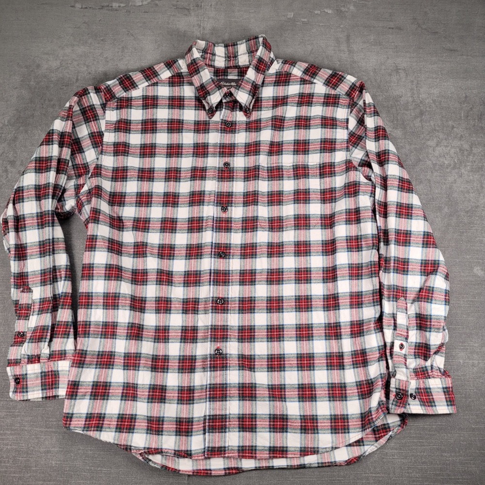 Eddie Bauer Vintage‎ Y2K Flannel Shirt Plaid Button Preppy Grunge Streetwear XL